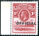 Stamp of Basutoland 1934 Officials 1/2d to 6d set of four marginal sin