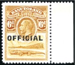 Stamp of Basutoland 1934 Officials 1/2d to 6d set of four marginal sin