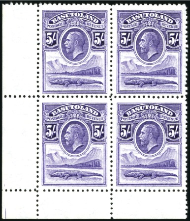 Stamp of Basutoland 1933 Wmk Multiple Script CA 1/2d to 5s short set i