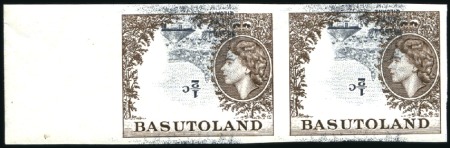 Stamp of Basutoland 1961-63 Wmk Multiple Script CA 1/2c grey-black and