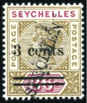 Stamp of Seychelles 1890-1902 Group of SPECIMEN ovpts incl. 1890 set o