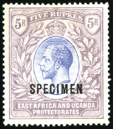 Stamp of Kenya, Uganda and Tanganyika » Kenya, Uganda and Tanganyika 1921-22 Wmk Multiple Script CA 1c to 5r complete s