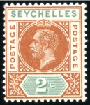 Stamp of Seychelles 1903-16 VARIETIES selection incl. 1903 Wmk Crown C