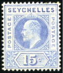 Stamp of Seychelles 1903-16 VARIETIES selection incl. 1903 Wmk Crown C