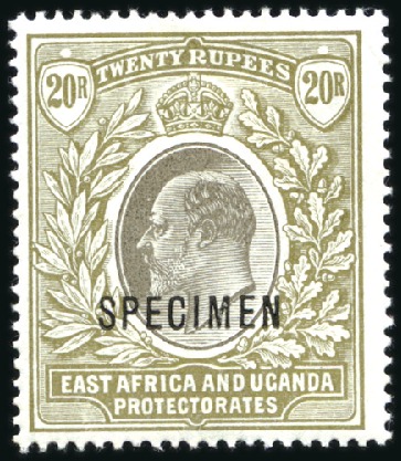 Stamp of Kenya, Uganda and Tanganyika » Kenya, Uganda and Tanganyika 1903-04 Wmk Crown CC 20r grey and stone, mint, sho