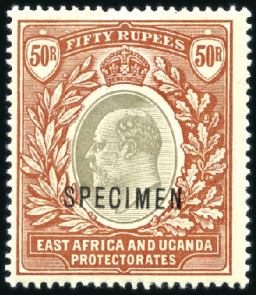 Stamp of Kenya, Uganda and Tanganyika » Kenya, Uganda and Tanganyika 1903-04 Wmk Crown CC 50r grey and red-brown, mint,