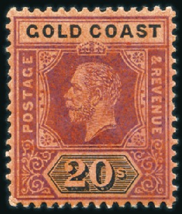 Stamp of Gold Coast 1913-21 Wmk Multiple Crown CA 1/2d to 20s set of 1