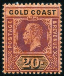 Stamp of Gold Coast 1913-21 Wmk Multiple Crown CA 1/2d to 20s set of 1