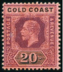 Stamp of Gold Coast 1913-21 Wmk Multiple Crown CA 1/2d to 20s set of 1