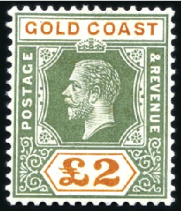 Stamp of Gold Coast 1913-21 Wmk Multiple Script CA 1/2d to £2 set of 1