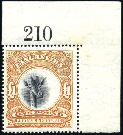 Stamp of Tanganyika 1922-24 Giraffe: Multiple Script CA 5c to £1 compl