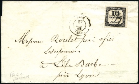 Stamp of France » Collections 1812-90, Lot de 32 lettres intéressantes dont taxa