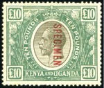Stamp of Kenya, Uganda and Tanganyika » Kenya, Uganda and Tanganyika 1922-27 Wmk Multiple Script CA 1c to £25 (small te