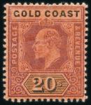 Stamp of Gold Coast 1902-13 Mint KEVII sets with 1902 wmk Crown CA set