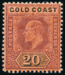 Stamp of Gold Coast 1902-13 Mint KEVII sets with 1902 wmk Crown CA set