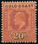 Stamp of Gold Coast 1902-13 Mint KEVII sets with 1902 wmk Crown CA set