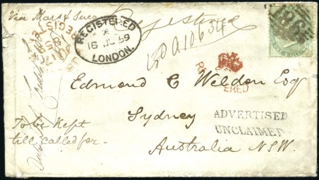 Stamp of Great Britain » 1855-1900 Surface Printed SURFACE PRINTED COVERS

1859 (Jun 17) Envelope s