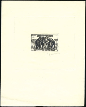 Stamp of Colonies françaises » Cameroun 1940-43, Dix épreuves d'artiste signées différente