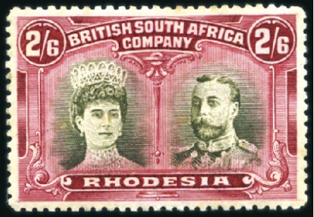 Stamp of Rhodesia 1910-13 Double Head 2s 6d sepia and deep crimson, 
