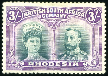 Stamp of Rhodesia 1910-13 Double Head 1/2d to 10s attractive assembl