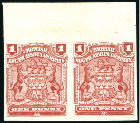 Stamp of Rhodesia 1898-1908 Coat of Arms 1d rose, mint horizontal IM