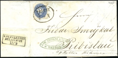 Stamp of Austria 1866 PRUSSIAN - AUSTRIAN WAR : Folded letter frank