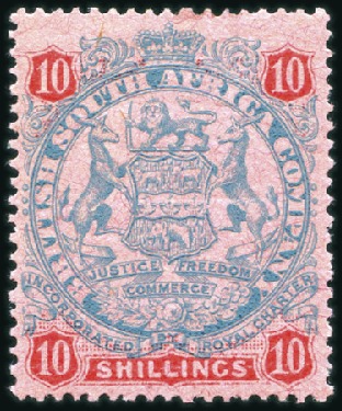 Stamp of Rhodesia 1896-97 Coat of Arms 1/2d to 10s selection of valu