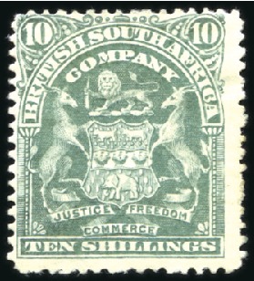 Stamp of Rhodesia 1898-1908 Coat of Arms 1/2d to 10s selection of va