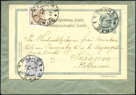 Stamp of Austria 1900 Envelope franked complete postal stationery c