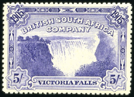 Stamp of Rhodesia 1905 Victoria Falls 1d to 5s two complete mint set