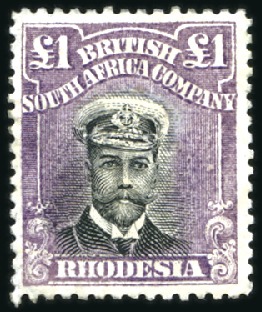 Stamp of Rhodesia 1913-22 Admirals 1/2d to £1 set of 19 different va