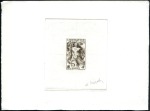 Stamp of France 1945 Libération, deux épreuves d'artiste signée (u