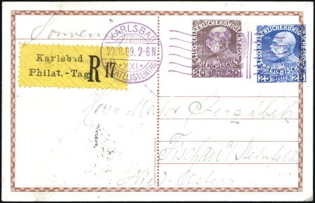 Stamp of Austria 1909 Postal stationery picture postcard of Karlsba