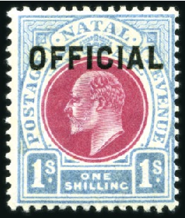 Stamp of South Africa » Natal 1904 Official 1/2d to 1s complete mint set of six,