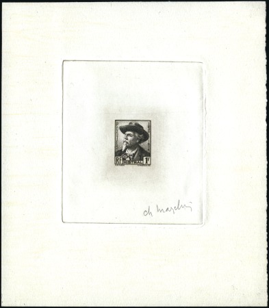 Stamp of France 1941 Frédéric Mistral, deux épreuves d'artiste en