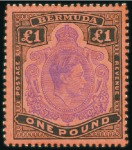 Stamp of Bermuda 1938-53 Wmk Multiple Crown CA 2s to £1 specialised