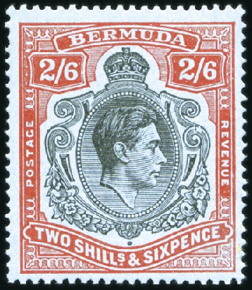 Stamp of Bermuda 1938-53 Wmk Multiple Crown CA 2s6d black and red o