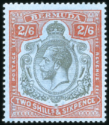 Stamp of Bermuda 192432 Wmk Multiple Script CA 2s6d grey-black and 
