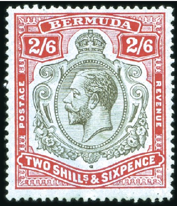 Stamp of Bermuda 1924-32 Wmk Multiple Script CA 2s6d black and carm