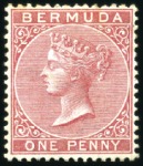 Stamp of Bermuda 1865-1904 Queen Victoria wmk Crown CC & CA unused 