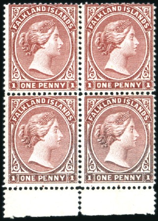 Stamp of Falkland Islands 1889-91 Wmk Crown CA 1d red-brown, unused without 