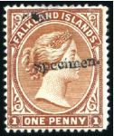 Stamp of Falkland Islands 1891-1902 Wmk Crown CA 1/2 to 6d, unused, set of f