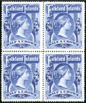 Stamp of Falkland Islands 1898 Wmk Crown CC 2s6d deep blue & 5s red, mint, b