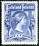 Stamp of Falkland Islands 1898 Wmk Crown CC 2s6d deep blue & 5s red, mint nh