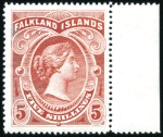 Stamp of Falkland Islands 1898 Wmk Crown CC 2s6d deep blue & 5s red, mint nh