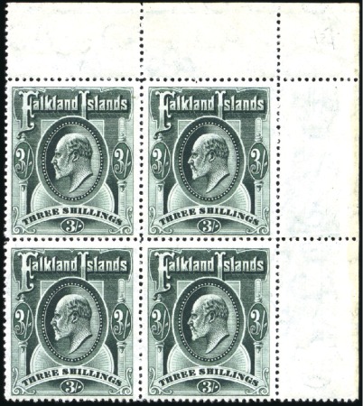 Stamp of Falkland Islands 1904-12 Wmk Crown CA 1/2d to 5s complete mint set 