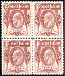 Stamp of Falkland Islands 1904-12 Wmk Crown CA 1/2d to 5s complete mint set 
