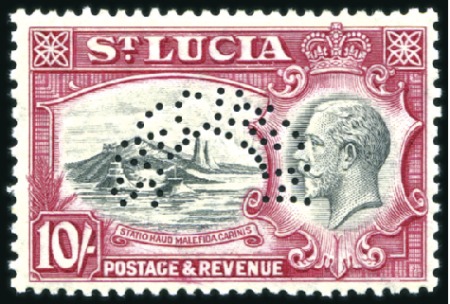 Stamp of St. Lucia 1936 Wmk Multiple Script CA 1/d to 10s set of 12 w