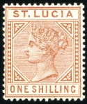 Stamp of St. Lucia 1860-92 Attractive, valuable mint/unused selection