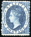 Stamp of St. Lucia 1860-92 Attractive, valuable mint/unused selection